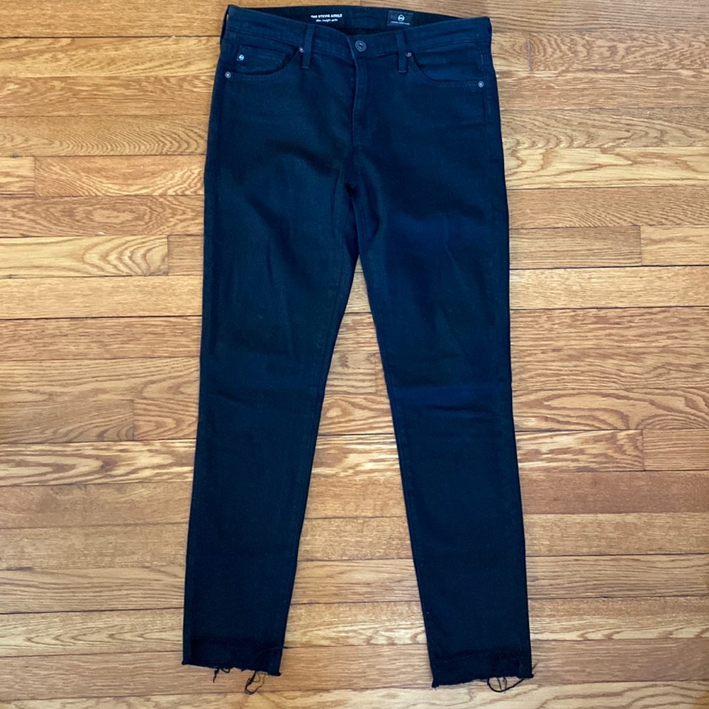 AG Stevie Ankle Black Denim